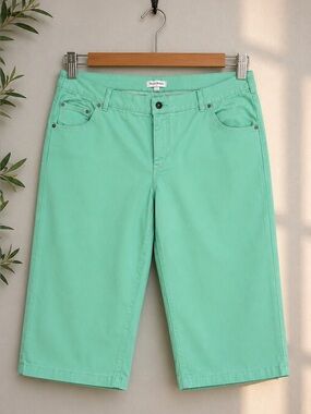 Woman Within Green Stretch Capri Pants 26W NWT